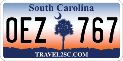 SC license plate OEZ767