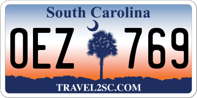 SC license plate OEZ769