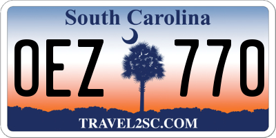 SC license plate OEZ770