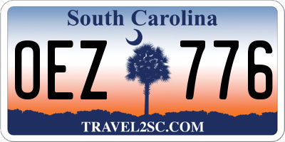 SC license plate OEZ776