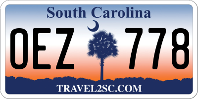 SC license plate OEZ778