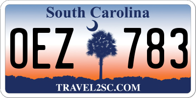 SC license plate OEZ783