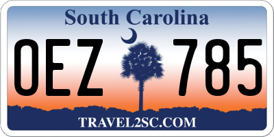 SC license plate OEZ785