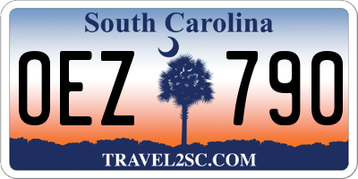 SC license plate OEZ790