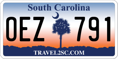 SC license plate OEZ791
