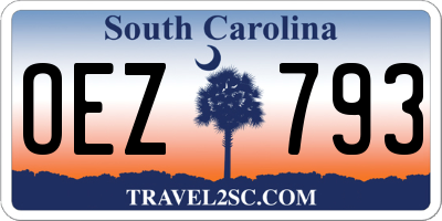 SC license plate OEZ793