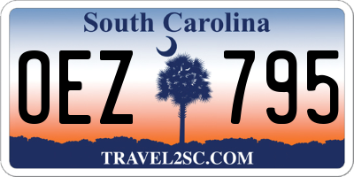 SC license plate OEZ795