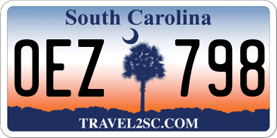 SC license plate OEZ798