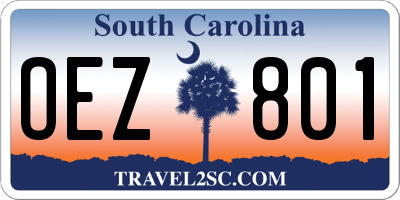SC license plate OEZ801