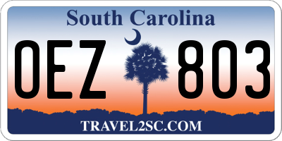 SC license plate OEZ803