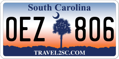SC license plate OEZ806