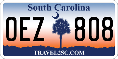 SC license plate OEZ808