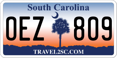 SC license plate OEZ809
