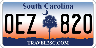 SC license plate OEZ820