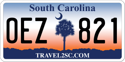 SC license plate OEZ821