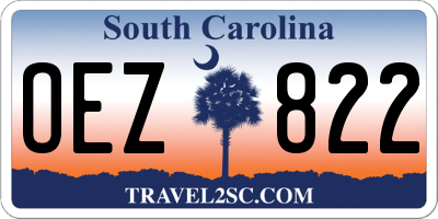 SC license plate OEZ822