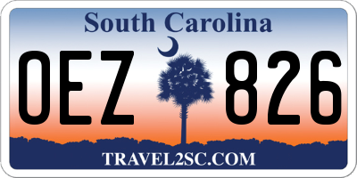 SC license plate OEZ826