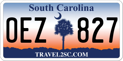 SC license plate OEZ827