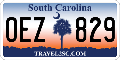 SC license plate OEZ829