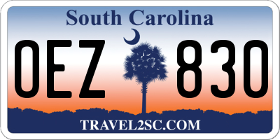 SC license plate OEZ830