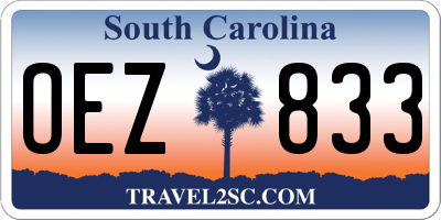 SC license plate OEZ833