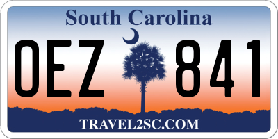 SC license plate OEZ841