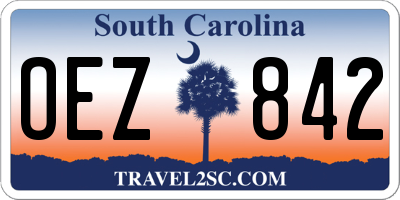 SC license plate OEZ842