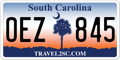 SC license plate OEZ845