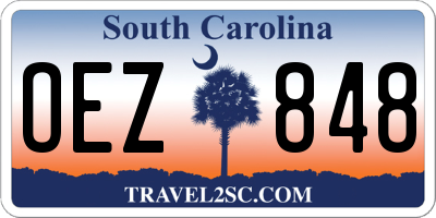 SC license plate OEZ848
