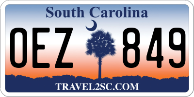 SC license plate OEZ849