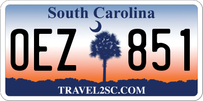 SC license plate OEZ851