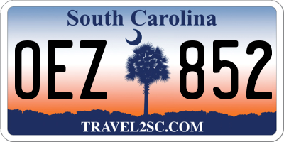 SC license plate OEZ852