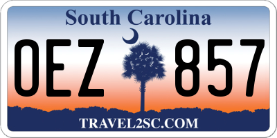 SC license plate OEZ857