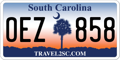SC license plate OEZ858