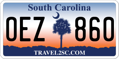 SC license plate OEZ860