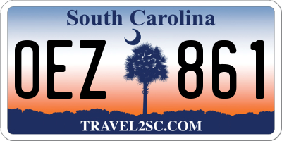 SC license plate OEZ861