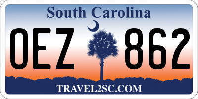 SC license plate OEZ862