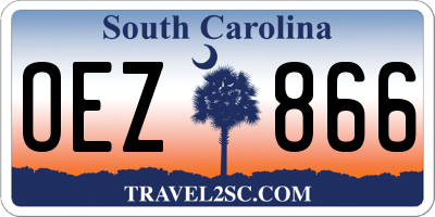 SC license plate OEZ866
