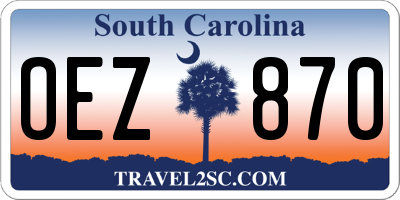 SC license plate OEZ870