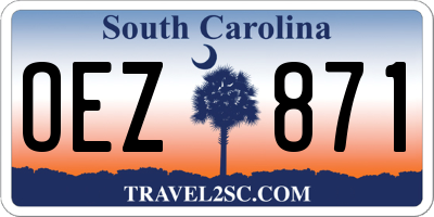 SC license plate OEZ871