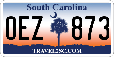 SC license plate OEZ873