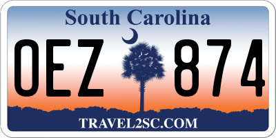 SC license plate OEZ874