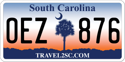 SC license plate OEZ876