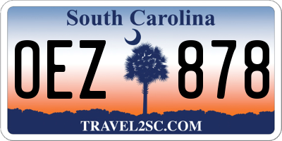SC license plate OEZ878
