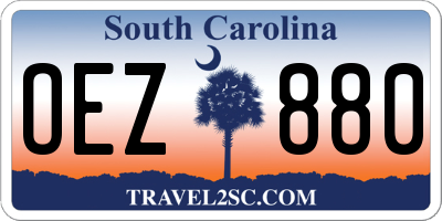 SC license plate OEZ880
