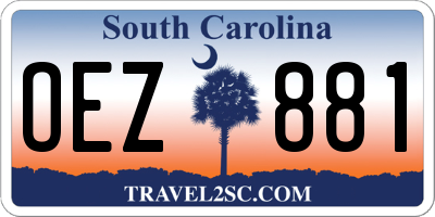 SC license plate OEZ881