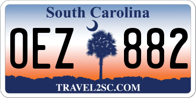 SC license plate OEZ882
