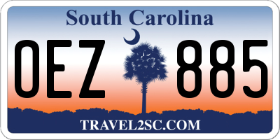 SC license plate OEZ885