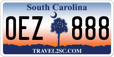 SC license plate OEZ888