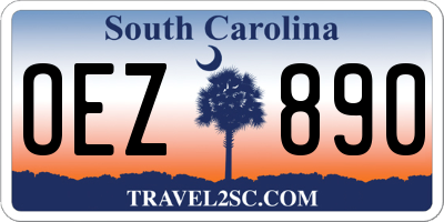 SC license plate OEZ890